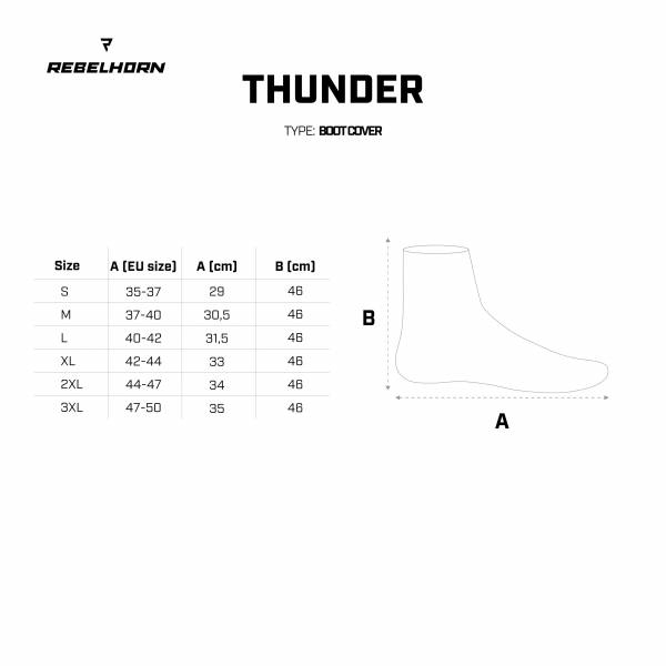 Osłona przeciwdeszczowa na buty Rebelhorn Thunder XXL (44-47)